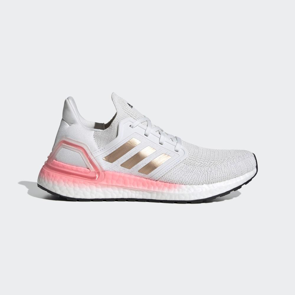 Adidasi Alergare Adidas Ultraboost 20 Dama Romania - Albi/Cupru Metal/Rosii Deschis EG0724